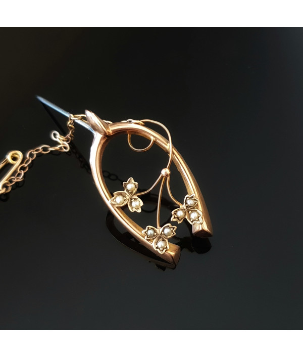 Victorian Seed Pearl Wishbone ...